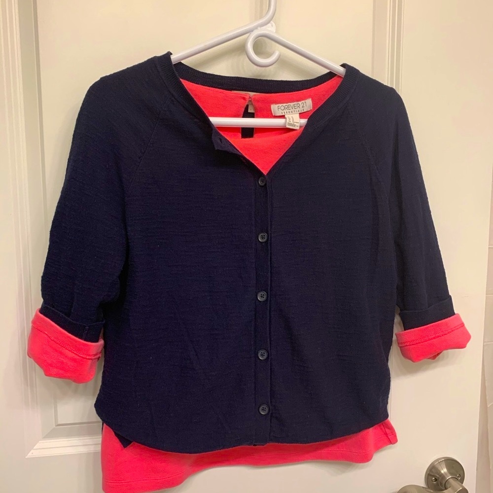 Loft cardigan navy blue🦚